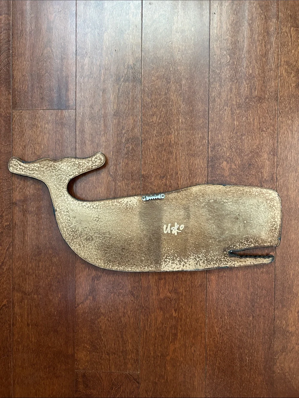 Vintage Folkart Wall Hanging, Jonah and the Whale, Artist Signed
